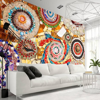 200cm X 140cm - Fotobehang - Marokkaans Mozaik