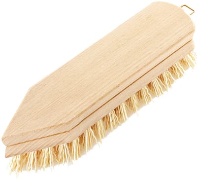 Peggy Perfect schrobborstel extra hard, hout naturel, spits
