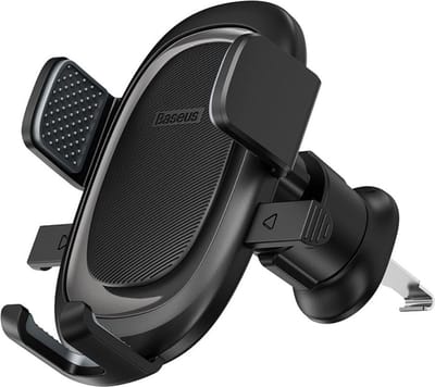 Baseus Verstelbare Dashboard/Ventilatierooster Telefoonhouder Zwart