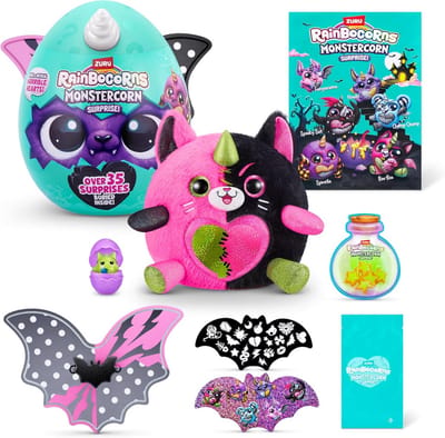 Pluchen Monstercorn Surprise Pluche Speelgoed Kat - Zacht Unboxing Speelgoed met Accessoires voor Kinderen