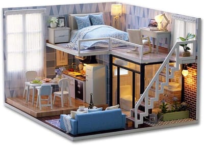 Houten Poppenhuis - Doe-het-zelf set - Creatief Spelen - Inclusief Meubels - 30 cm - Niet gespecificeerd