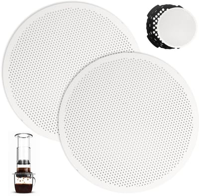 Dailygoods- Filters Roestvrij Staal - Herbruikbaar Koffiefilter - Geschikt voor AeroPress - Draagbare Koffieoplossing - 2 Stuks - Verbeterde Koffiesmaak