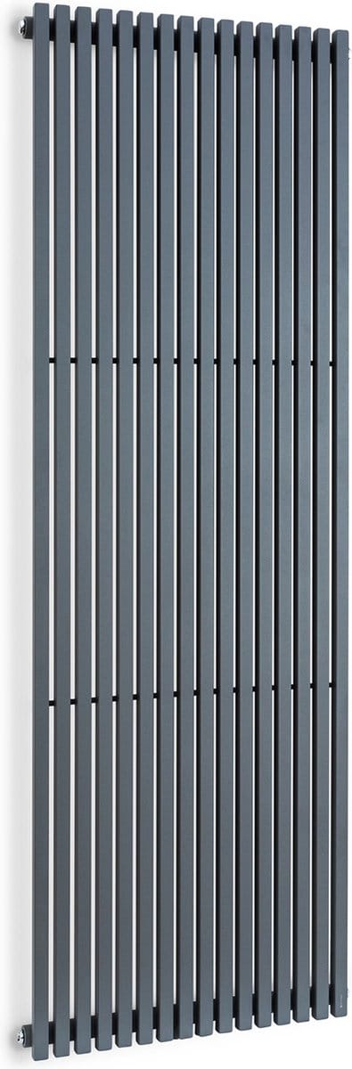 Klarstein Badkamerradiator, Design radiator plat, Zuinige platte radiator verticaal, Wand-buisverwarming, 1425W verticale radiator met thermostaat, Wandradiator voor badkamer & woonkamer