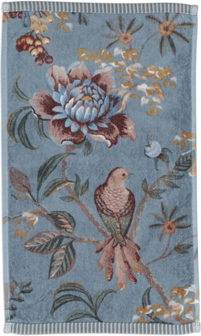 Pip Studio badgoed Secret Garden blue - gastendoekje 30x50 cm