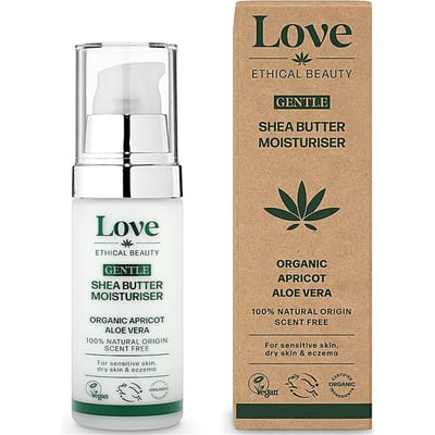 Love Ethical Beauty Gentle Moisturiser 30 ml - zonder parfum, zonder parabenen, vegan, dierproefvrij, navulbaar, voor gevoelige huid
