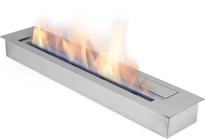 Bio ethanol brander 100 cm RVS 5L dubbelwandig inbouw haard XXL