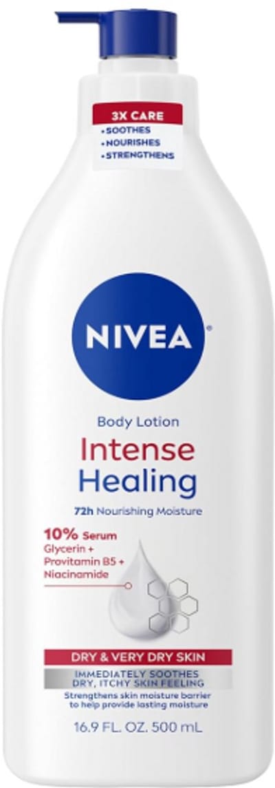 NIVEA Intense Healing Bodylotion 500ML – 72 Uur Hydratatie – Voor Zeer Droge & Jeukende Huid – Met Glycerine, Provitamine B5 & Niacinamide – 500 ml