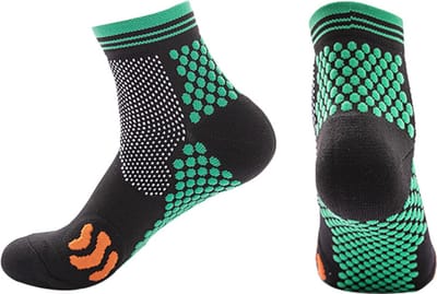 Inuk - Sportsokken - Groen Zwart - Maat S-M (35-39) - High Comfort - Naadloos - Compact feel