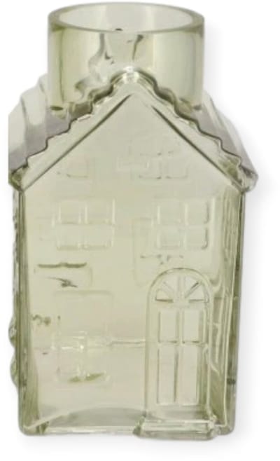Daan Kromhout - Vaas - Bloemenvaas - Glas - Huis - Licht Groen - 13x13x22 cm - House