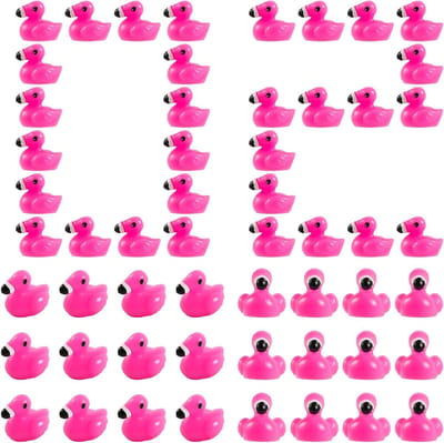 Mini Flamingo Eenden Feestdecoraties - 50 Stuks Schattige Hars Dieren voor Ambachten
