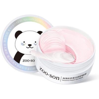 1 doos 60 stuks collageen oogmasker dames anti-rimpel hydraterende whitening oogzorg oogzak 60pcs white