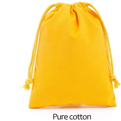 Sac de rangement en coton avec cordon de serrage, sacs en toile blanche pour emballage cadeau de bonbons, pochette réutilisable pour articles divers pour la maison, sacs anti-poussière 18x25cm