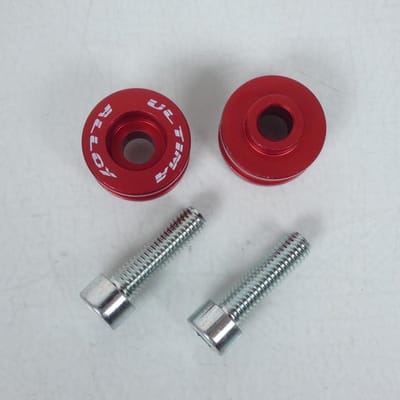 Paire de diabolo Alloy Ultima Racing Teflon pour moto M10mm Rouge Neuf