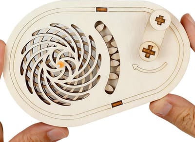 Interactief houten bouwpakket - Mechanisch draaibaar educatief model voor kinderen - STEM-educatiemodel voor kinderen - Doe-het-zelf bouwpakket voor thuis - 14,5*2*10 cm - Geschikt voor vermaak, educatie en leren met het gezin - Natuurlijke houtkleur
