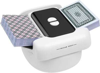 Stille kaartenmixer voor 2 decks, automatische en handmatige modus voor eenvoudig schudden van speelkaarten