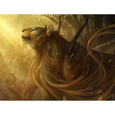 Diamond Painting Borduurpakketten Borduurmozaïek Mythische Dieren Patroon Foto Home Decor 20X30CM beige