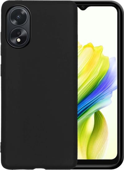Hoesje - Geschikt voor OPPO A18 - Sterk & Shockproof - Hoes Cover - Siliconen Case - Telefoonhoesjes - Zwart