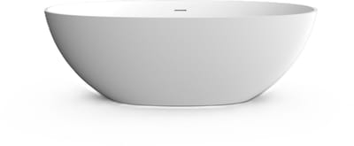 Wiesbaden Chiek Vrijstaand Ligbad - 165x75cm - Solid Surface - Mat Wit