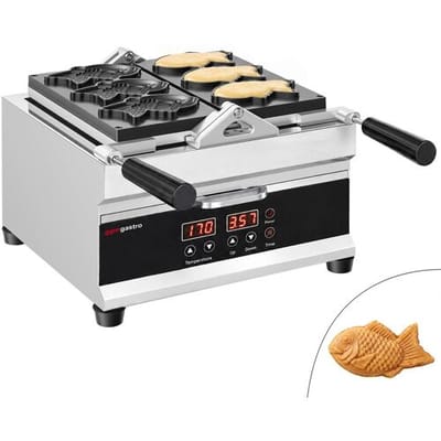 GGM Gastro Professionelle Tartelette-Maschine - 1,6 kW - inkl. Tartelette-Form: 3x Taiyaki Fisch