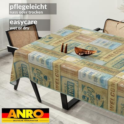Tafelkleed - Afwasbaar kleed Tafelzeil - Tafel Beschermen - Waterafstotend - 100 x 140 cm - Hout Industrieel