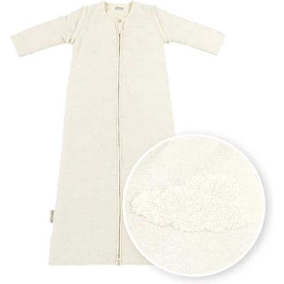 Meyco Baby Studio Collection Clouds Baby Slaapzak Met Afritsbare Mouwen - Natural - 90cm - 2.5 TOG