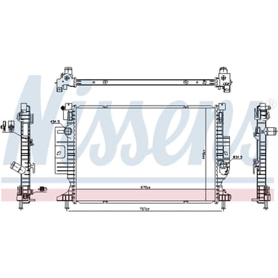 Radiator, motorkoeling NISSENS 606387