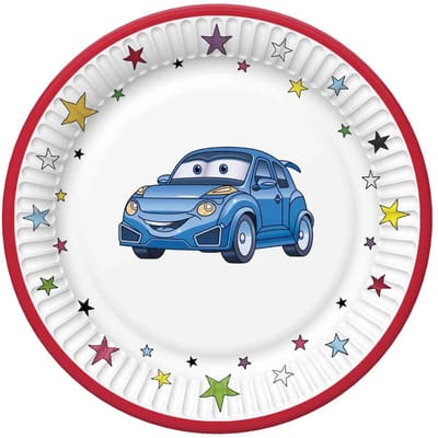 Daisy - Papieren bordjes 18 cm - Cartoon Cars