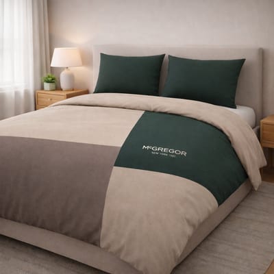 Saphira EXCLUSIVE Dekbedovertrek – Blokpatroon – 140x200/220 cm – Eenpersoons – Inclusief 1 Kussensloop 60x70 cm – Premium Katoen