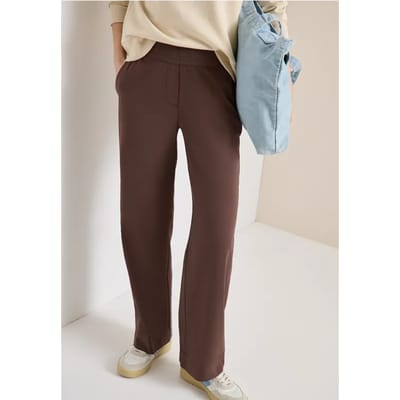 High Waist broek met wijde pijpen in Loose Fit
