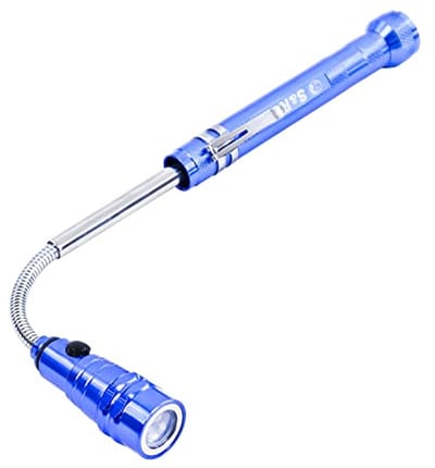 Flexibele magnetische mini led-zaklamp met telescopische arm en magnetische voet
