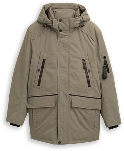 Tom Tailor - Arctic parka met afneembare capuchon - Maat XXL - smokey olive green