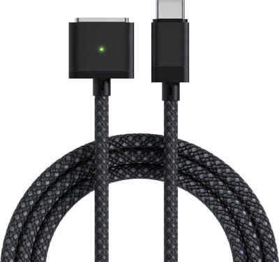 USB-C naar Magnetische 3 Oplaadkabel van MMOBIEL – 2m 140W Snel Opladen Kabel –– Adapterkabel voor MagSafe 3 Geschikt voor MacBook Air/Pro – Type C Veilige Snellaadkabel – Zwart