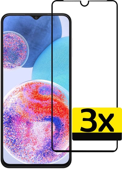 Screenprotector - Geschikt voor Samsung Galaxy A23 - 3 Stuks - Full Cover - Beschermglas - Gehard Glas - Tempered Glass - Screen Protector