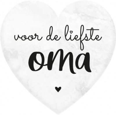 Marmeren hartje - Oma - 5x5cm
