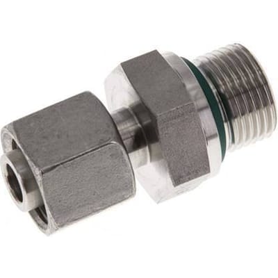 10L & G3/8'' RVS Rechte Draaidoorvoer Buitendraad 315bar FKM Verstelbaar ISO 8434-1