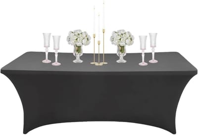 Ronde Tafelhoes - Beschermhoes Tafel - Feestdecoratie - Waterafstotend - 183 cm - Grijs