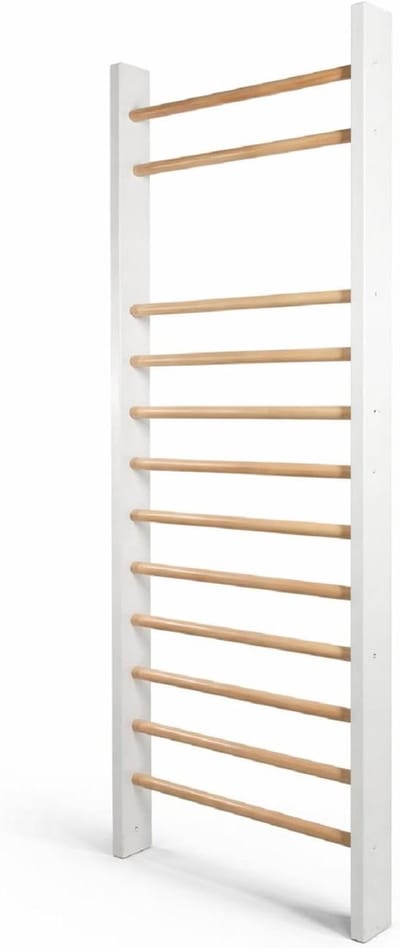 Houten Gymladder - Wandrek Fitness - Kracht Training - Tot 200kg Belastbaar - 195 x 80 cm - Houtkleur