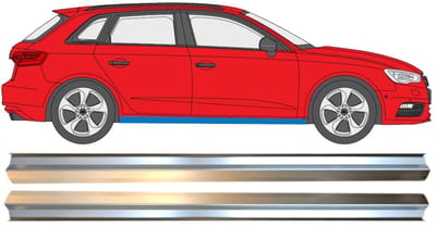 Reparatie dorpel onderste deel voor Audi A3 8V 2012-2020 / Links + Rechts / Set