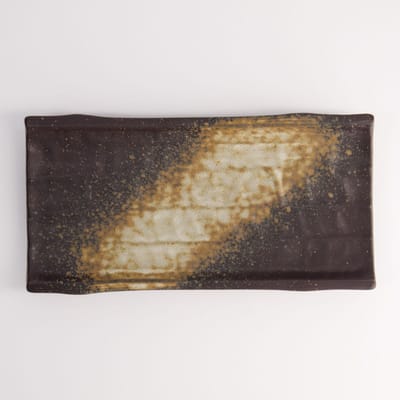 Tokyo Design Studio - Groot Rechthoekig Bord - Bruin/Zwart - 24,7 x 12,2 x 3,2 cm