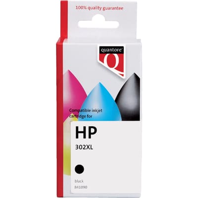 Inktcartridge Quantore alternatief tbv HP F6U68AE 302XL zwart | Blister a 1 stuk