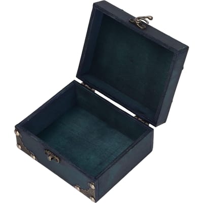 Boîte de Rangement à Bijoux Vintage Multifonctionnelle Classique en Bois pour Ornements black