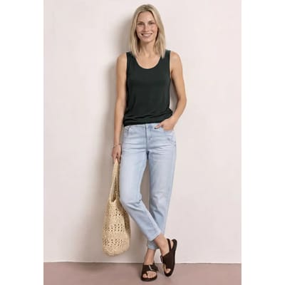 Jersey top met elastische zoom