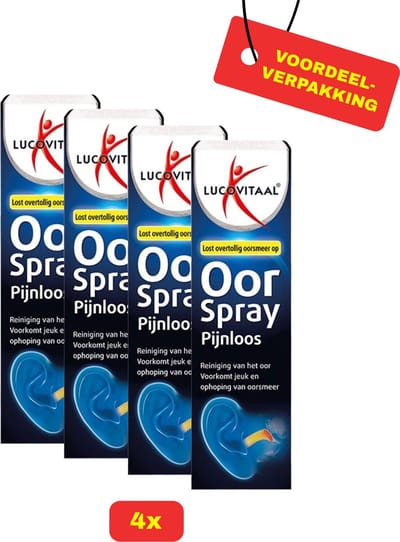 4X Lucovitaal Oorspray Pijnloos- Voordeelverpakking!!