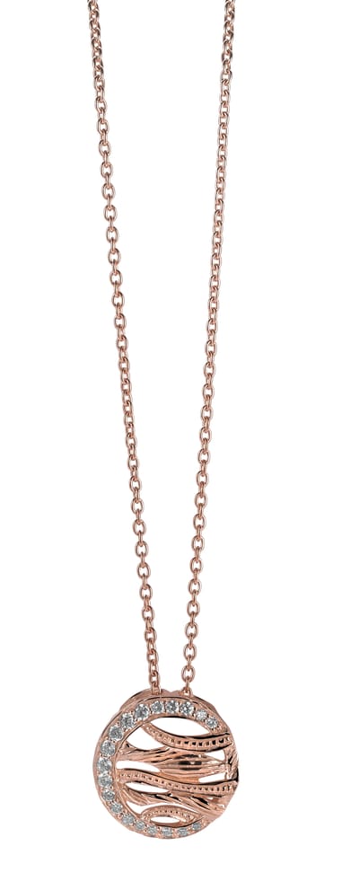 Orphelia Dames 925 Sterling Zilveren Ketting met Hangertje - Roze ZH-6031/1