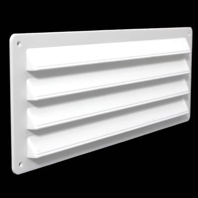 Ventilatierooster Kunststof - Ventilatierooster Caravan Boot - Ventilatie Binnenruimtes - Schuine Lamellen Waterdicht - 240 mm x 190 mm - Wit