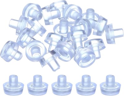 20x Transparante Rubberen Stopper Voor Glazen Tafelblad Met Steel - Antislip Beschermpads