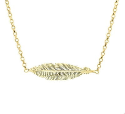The Jewelry Collection Ketting Veer 1,8 mm 40,5 + 3 cm - Zilver Geel verguld