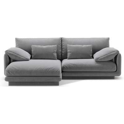3-zits hoekbank Torino links velvet | Micadoni