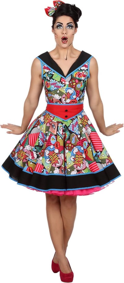 Pop-Art Rock & Roll jurk Dames - Maat 46