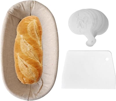 Brood Gistingsmand - Rieten Mand - Brood Bakken - Natuurlijk Rotan - 35 x 14 cm - Beige